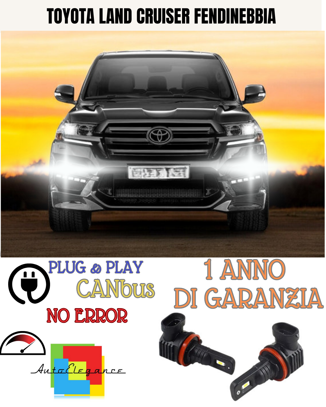 🔥KIT LED HB4 TOYOTA LAND CRUISER 6000K BIANCO FENDINEBBIA 🔥