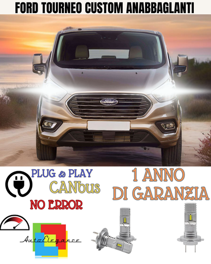 🔥KIT LED FORD TOURNEO CUSTOM  6000K BIANCO ANABBAGLIANTI 🔥