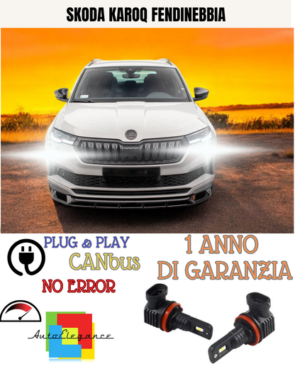 🔥KIT LED H8 SKODA KAROQ 6000K BIANCO FENDINEBBIA 🔥