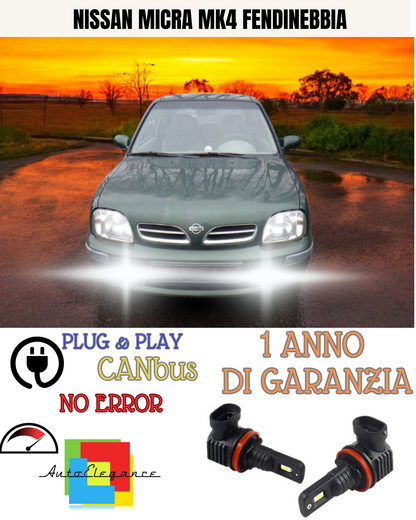 🔥KIT LED H11 NISSAN MICRA MK4 PRE-RESTYLING 6000K BIANCO FENDINEBBIA 🔥
