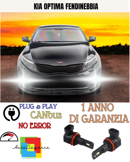🔥KIT LED H8 KIA OPTIMA 6000K BIANCO FENDINEBBIA 🔥