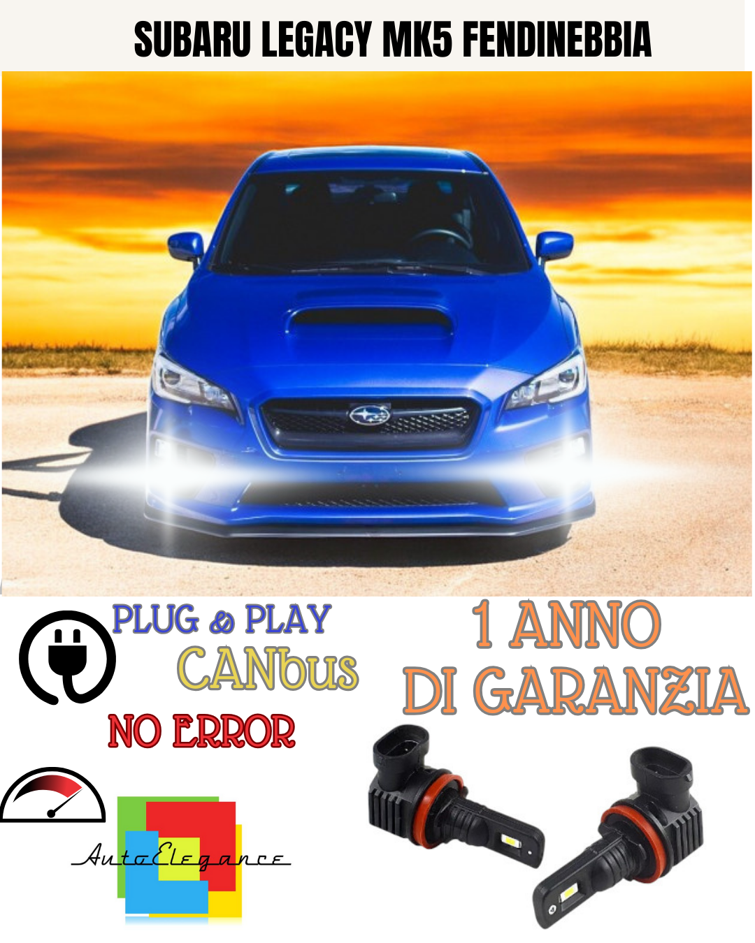 🔥KIT LED HB4 SUBARU LEGACY MK5 6000K BIANCO FENDINEBBIA 🔥