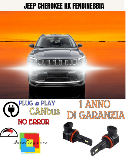 🔥KIT LED H10 JEEP CHEROKEE KK 6000K BIANCO FENDINEBBIA 🔥
