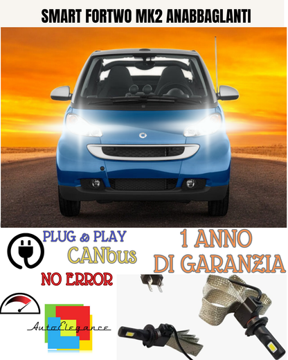 ✨KIT LED H7 SMART FORTWO MK2 6000K  BIANCO ANABBAGLIANTE ✨