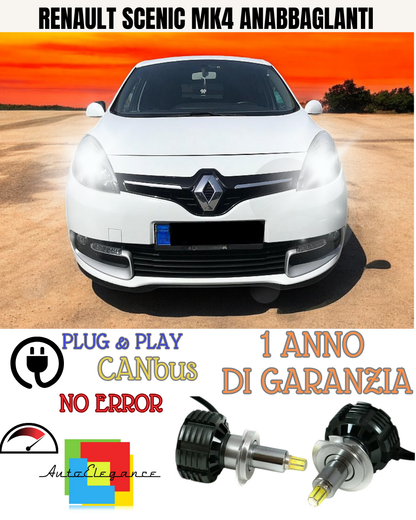 🔥KIT FULL LED ANABBAGLIA H7 6000K LED CANBUS PER LENTICOLARI360  RENAULT  🔥