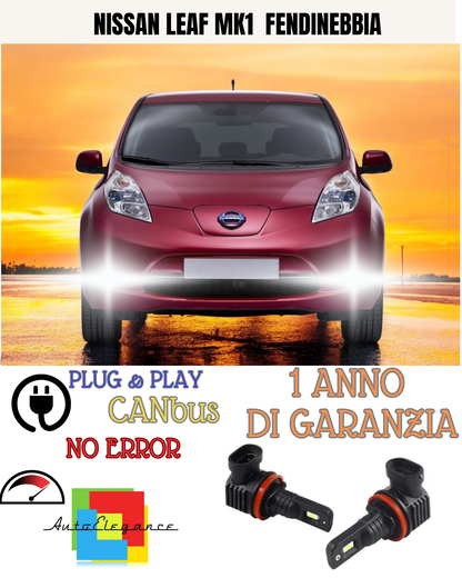 🔥KIT LED H8 NISSAN LEAF MK1 6000K BIANCO FENDINEBBIA 🔥