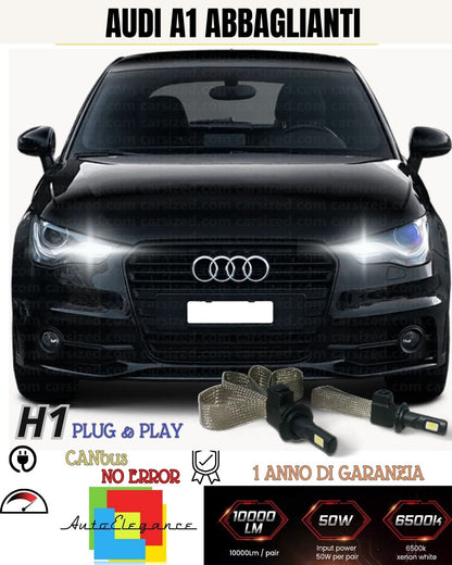 😍😍LAMPADE ABBAGLIANTI LED AUDI A1 LAMPADE A LED H1 NO AVARIA LUCI 6000K😍😍😍