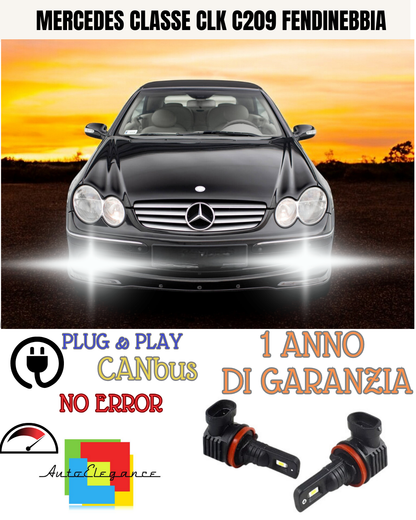🔥KIT LED HB4 MERCEDES CLASSE CLK C209 6000K BIANCO FENDINEBBIA 🔥