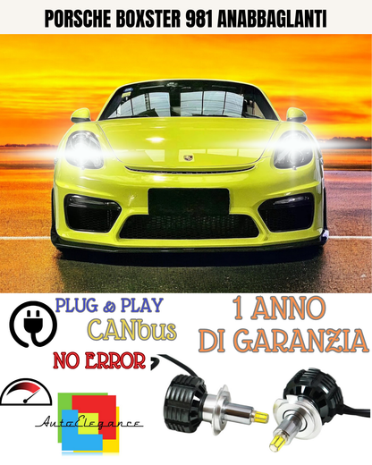 🔥KIT LED PORSCHE BOXSTER 981 H7 9600 LUMEN 6000K BIANCO ANABBAGLIANTI🔥