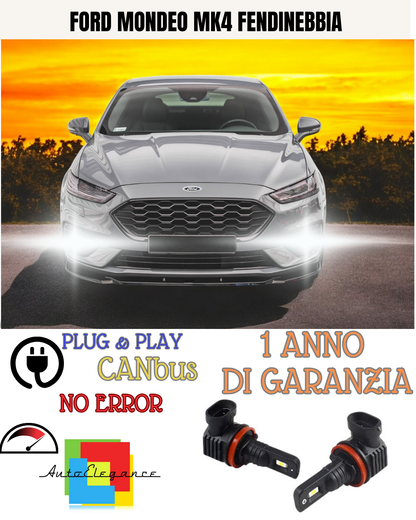 🔥KIT LED H8 FORD MONDEO MK4 6000K BIANCO FENDINEBBIA 🔥