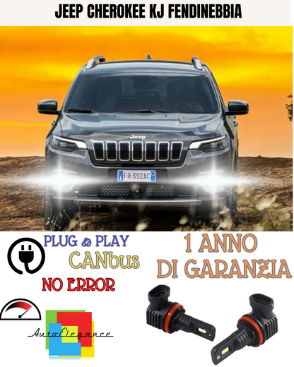🔥KIT LED H10 JEEP CHEROKEE KJ 6000K BIANCO FENDINEBBIA 🔥