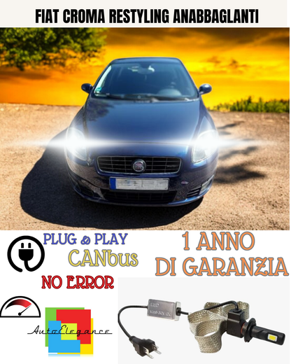 ✨KIT LED H1 FIAT CROMA RESTYLING 6000K  BIANCO ANABBAGLIANTE ✨