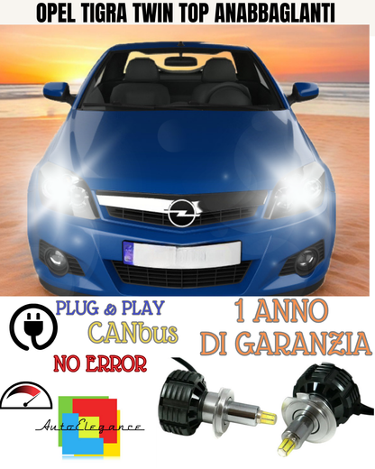 🔥KIT FULL LED ANABBAGLIANTI H7 6000K CANBUS LENTICOLARI 360 OPEL TIGRA TWIN TOP