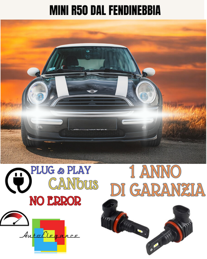 🔥KIT LED H8 MINI R50 DAL 6000K BIANCO FENDINEBBIA 🔥