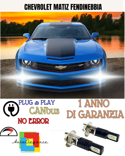 🔥KIT LED H3 CHEVROLET MATIZ 6000K BIANCO FENDINEBBIA 🔥