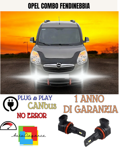 🔥KIT LED H11 OPEL COMBO  6000K BIANCO FENDINEBBIA 🔥