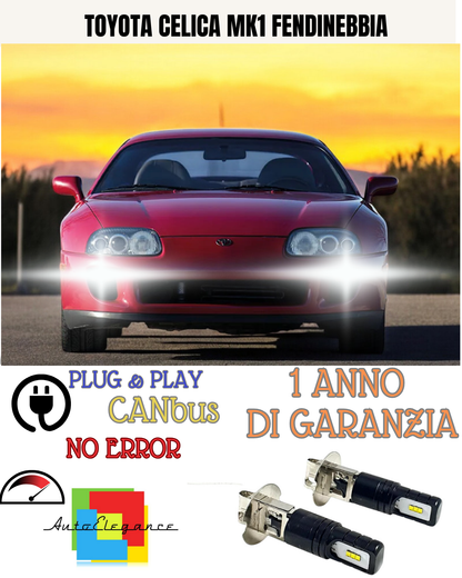 🔥KIT LED H3 TOYOTA CELICA MK1 6000K BIANCO FENDINEBBIA 🔥