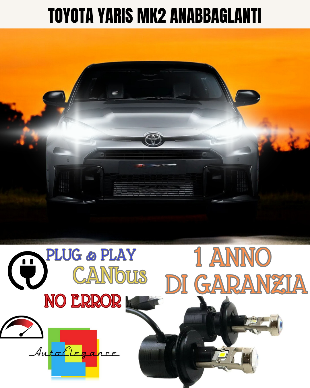 🔥KIT BI-LED H4 TOYOTA YARIS MK2 18000 6000K ANABBAGLIANTI🔥