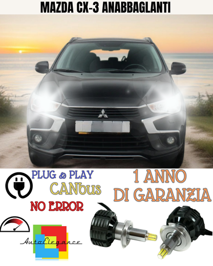 🔥KIT FULL LED ANABBAGLIANTI H7 6000K CANBUS LENTICOLARI 360 MAZDA CX-3🔥