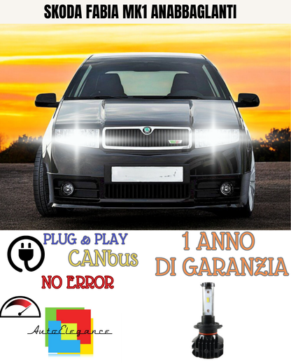 ✨KIT LED SKODA FABIA MK1 H7 6000K BIANCO ANABBAGLIANTI✨