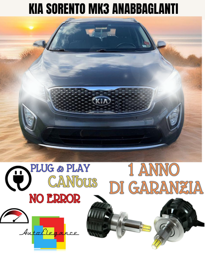 🔥FULL LED KIT LOW BEAM H7 6000K CANBUS LENTICULAR 360 KIA SORENTO MK3🔥