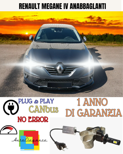 ✨KIT LED RENAULT MEGANE IV H7 6000K  BIANCO  ANABBAGLIANTI✨