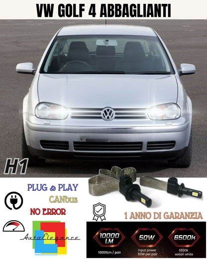 ❤️‍🔥❤️‍🔥KIT LED H1 VOLKSWAGEN GOLF IV 4 6000K NO AVARIA ABBAGLIANTI 6400 LUMEN