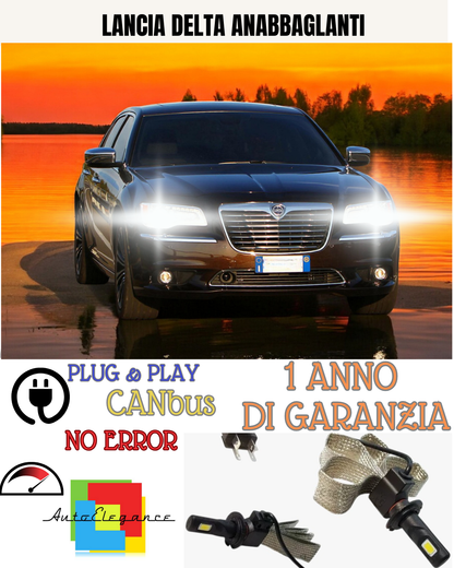 🔥KIT LED H7  LANCIA DELTA 6000K  BIANCO ANABBAGLIANTE 🔥