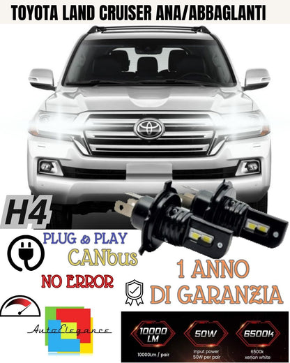 🤩🤩KIT H4 A LED TOYOTA LAND CRUISER J12 LED H4 6000K XENON BIANCO🤩🤩