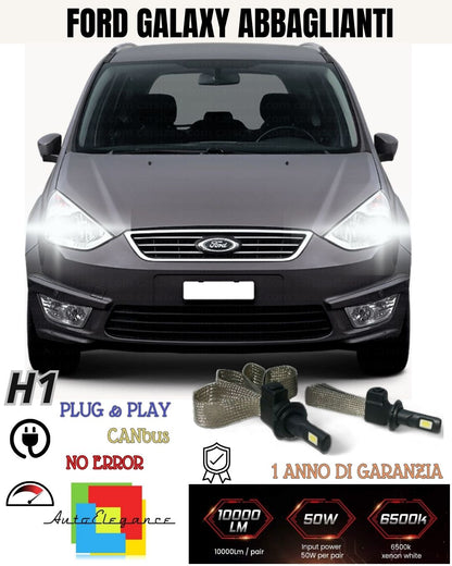 ❤️‍KIT FULL LED FORD GALAXY  II H1 6000K NO ERRORE ABBAGLIANTE CANBUS 6400 LUMEN