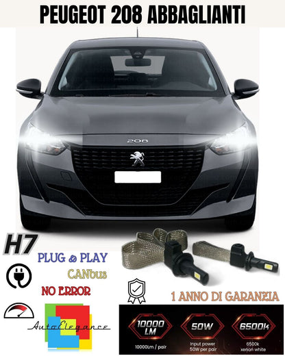 ❤️‍🔥❤️‍🔥❤️‍PEUGEOT 208 H7 LED KIT 6000K XENON NO FAILURE HIGH BEAM 6400 LUMEN 