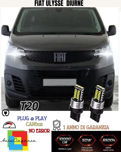 😍😍COPPIA LUCI DIURNE DRL 15 LED T20 CANBUS❤️‍🔥FIAT ULYSSE MK3 6000K NO AVARIA