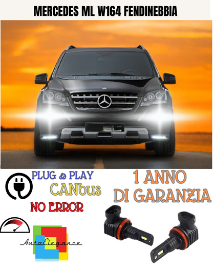 🔥KIT LED H11 MERCEDES ML W164 6000K BIANCO FENDINEBBIA 🔥