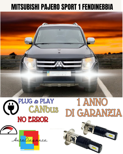 🔥KIT LED H3 MITSUBISHI PAJERO SPORT 1 6000K BIANCO FENDINEBBIA 🔥