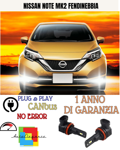 🔥KIT LED H11 NISSAN NOTE MK2 6000K BIANCO FENDINEBBIA 🔥