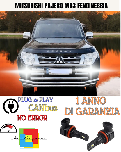 🔥KIT LED HB4 MITSUBISHI PAJERO MK3 6000K BIANCO FENDINEBBIA 🔥