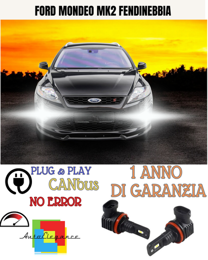 🔥KIT LED H11 FORD MONDEO MK2 6000K BIANCO FENDINEBBIA 🔥