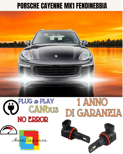 🔥KIT LED H11 PORSCHE CAYENNE MK1 RESTYLING 6000K BIANCO FENDINEBBIA 🔥