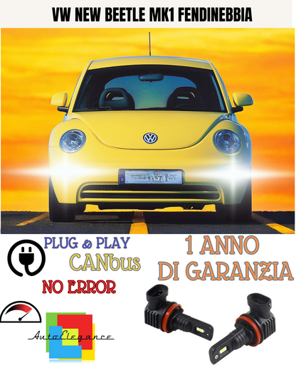 🔥KIT LED H11 VW NEW BEETLE MK1 6000K BIANCO FENDINEBBIA 🔥