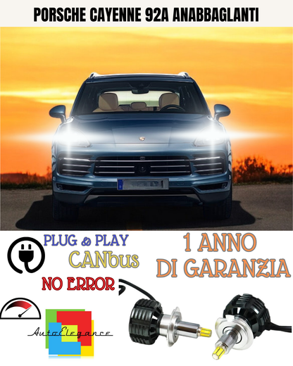 🔥KIT LED PORSCHE CAYENNE 92A H7 6000K 9600 LUMEN ANABBAGLIANTI🔥