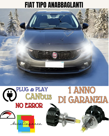 🔥FULL LED KIT LOW LIGHTS H7 6000K LED CANBUS FOR LENTICULARS360 FIAT TIPO🔥
