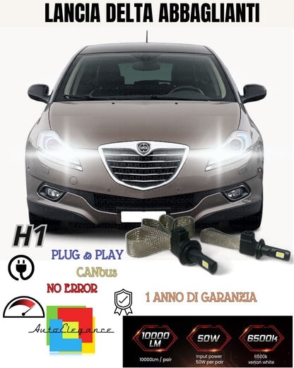 😵😵😵KIT LED H7 6000K ABBAGLIANTE LANCIA DELTA ACCENSIONE IMMEDIATA 6400 LUMEN
