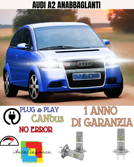 🔥KIT FULL LED AUDI A2  6000K BIANCO ANABBAGLIANTI 🔥