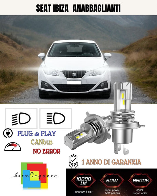 H7 LED KIT FOR SEAT IBIZA MK5 V 6000K WHITE 6000 LUMEN CANBUS LOW BEAM 