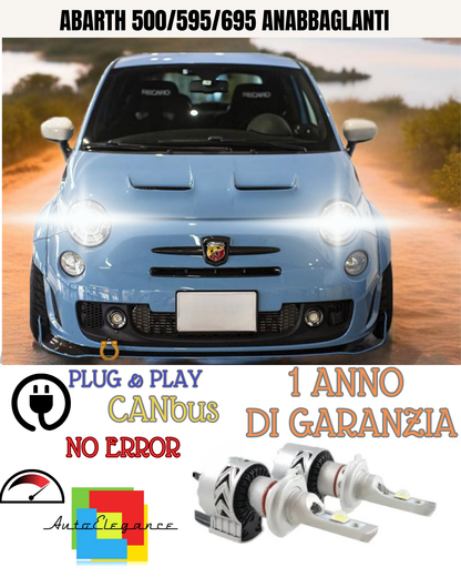 ⭐CONVERSIONE FARI LED ABARTH 500 595 695 RESTYLING ANABBAGLIANTI ABBAGLIANTI⭐
