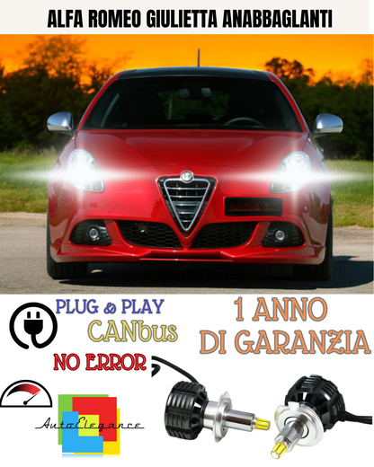 ✨KIT LED ALFA ROMEO GIULIETTA H7 6000K  BIANCO  ANABBAGLIANTI✨