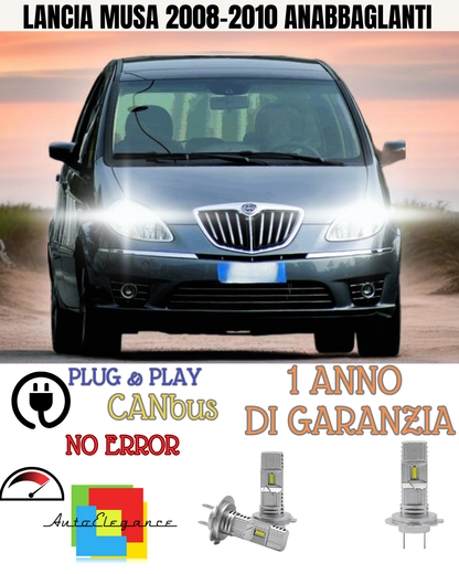 🔥KIT FULL LED LANCIA MUSA 2008-2010  6000K BIANCO ANABBAGLIANTI 🔥