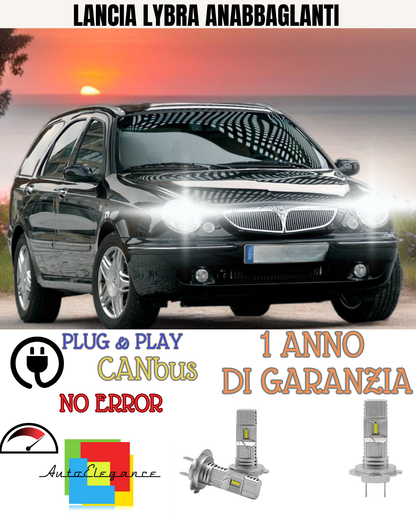 🔥KIT FULL LED LANCIA LYBRA H7 6000K BIANCO ANABBAGLIANTI 🔥