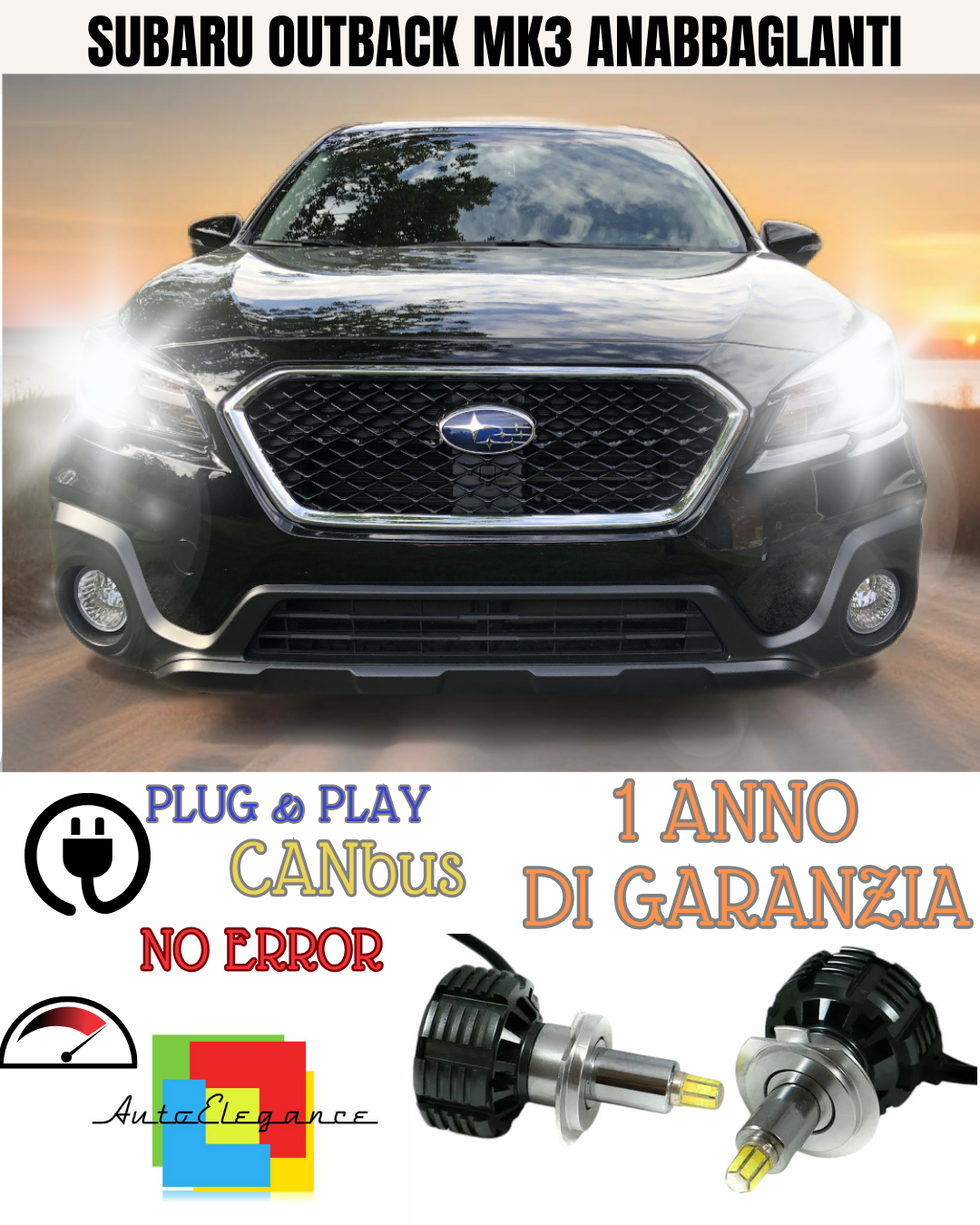 🔥KIT FULL LED ANABBAGLIANTI H7 6000K LED CANBUS PER LENTICOLARI360 SUBARU MK3🔥