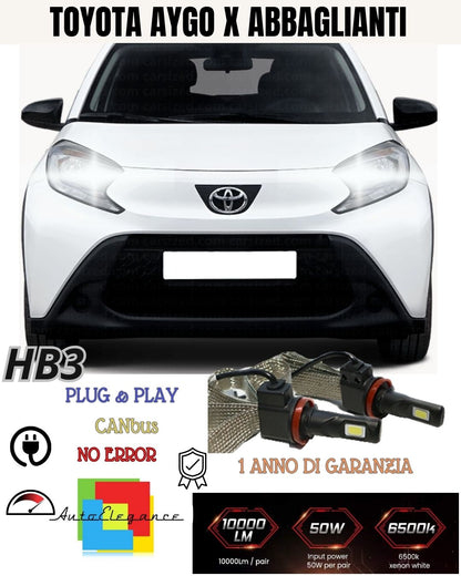 😍😍😍KIT FULL LED H11 ABBAGLIANTI TOYOTA AYGO X 6000K BIANCO CANBUS 6400 LUMEN